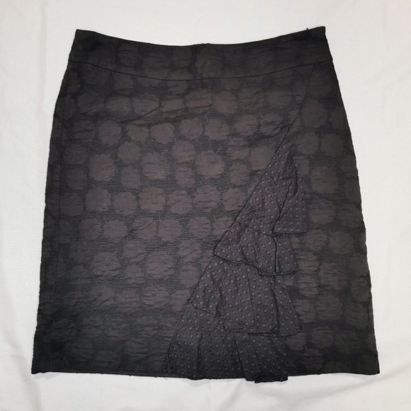Anthropologie Dresses & Skirts - Odille | Purple Tweed Ruffle Front Skirt